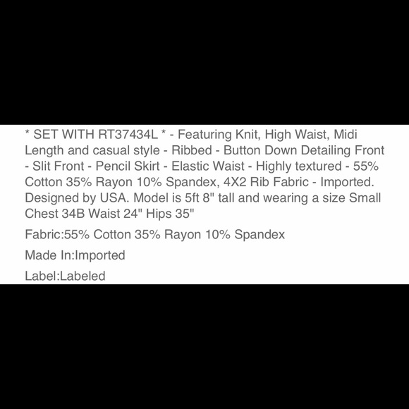 ☕️Brown Ribbed Midi Pencil Skirt 🤩 - Picture 5 of 5